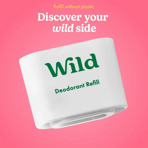 Wild Aluminum Free Natural Deodorant Refills - Cherry Blossom - Women & Men's - Fits Wild Refillable Case - 24 Hour Odor Protection - Box of 3